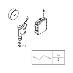 Grohe Absperrventil Switch für Geschirrspüler batteriebetrieben, Chrom, 40402000... GROHE-40402000 4005176633874 (Abb. 1)