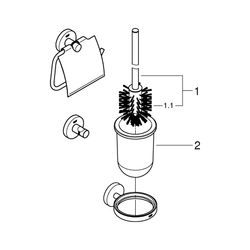 Grohe WC-Set 3-in-1 Essentials, Chrom, 40407001... GROHE-40407001 4005176328350 (Abb. 1)