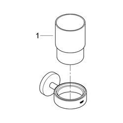Grohe Essentials Glas mit Halter, Chrom, 40447001... GROHE-40447001 4005176328701 (Abb. 1)