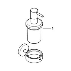 Grohe Essentials Seifenspender mit Halter, Chrom, 40448001... GROHE-40448001 4005176328343 (Abb. 1)