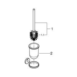 Grohe Toilettenbürstengarnitur BauCosmopolitan, Chrom, 40463001... GROHE-40463001 4005176327872 (Abb. 1)