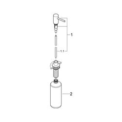 Grohe Cosmopolitan Seifenspender Vorratsbehälter 0,4L, Supersteel, 40535DC0... GROHE-40535DC0 4005176905520 (Abb. 1)
