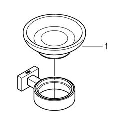 Grohe Essentials Cube Seifenschale mit Halter, Chrom, 40754001... GROHE-40754001 4005176328367 (Abb. 1)