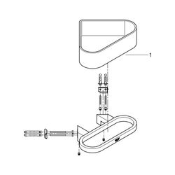 Grohe Eck-Duschablage Selection mit Halterung Chrom, Metall/Kunststoff, 41038000... GROHE-41038000 4005176577192 (Abb. 1)