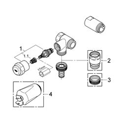 Grohe Original WAS Ventil Batterie DN 20, Wandmontage, Anschluss links, Fettkammer-Ober... GROHE-41040000 4005176281983 (Abb. 1)