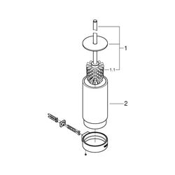 Grohe Selection Toilettenbürstengarnitur, Wandmontage, Glas/Hard Graphite gebürstet, 41... GROHE-41076AL0 4005176578618 (Abb. 1)