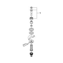 Grohe Original WAS Spülendurchführung Eggemann DN 15, Spültischmontage, bis 70mm verste... GROHE-41130000 4005176282454 (Abb. 1)