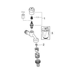 Grohe Armaturenkombination DN 15 Rohrbelüfter Bauform C, Chrom, 41154000... GROHE-41154000 4005176282621 (Abb. 1)