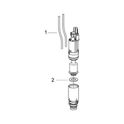 Grohe Ablaufventil Dual Flush pneumatisches mit zwei Funktionen 2 Mengen oder Start/Sto... GROHE-42253000 4005176814532 (Abb. 1)