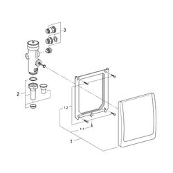 Grohe WC-Druckspüler Wandeinbau DN 20 Austauscharmatur mit Classic-Abdeckplatte 220x255... GROHE-42901000 4005176167027 (Abb. 1)