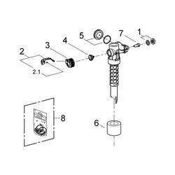 Grohe Füllventil für Spülkasten 6 Liter, 43537000... GROHE-43537000 4005176157653 (Abb. 1)