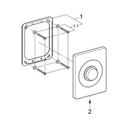 Grohe Abdeckplatte für Wandeinbauspülkasten, Edelstahl, 43901000... GROHE-43901000 4005176160196 (Abb. 1)