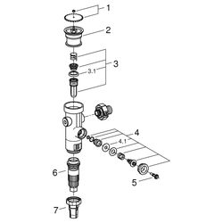 Grohe WC-Druckspüler Wandeinbau DN 20 Austauscharmatur, 43996000... GROHE-43996000 4005176160424 (Abb. 1)