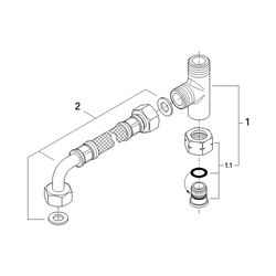 Grohe Anschlussset für Grohtherm Micro, Chrom, 47533000... GROHE-47533000 4005176207181 (Abb. 1)