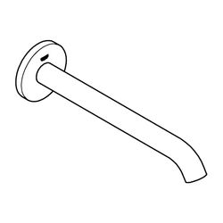 Grohe Essence Wanneneinlauf Wandmontage Hard Graphite, Außengewinde 1/2", Ausladung 230... GROHE-13449A01 4005176695162 (Abb. 1)