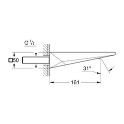 Grohe Allure Brilliant Wanneneinlauf Supersteel, Wandmontage, Ausladung 161mm... GROHE-13485DC0 4005176756627 (Abb. 1)