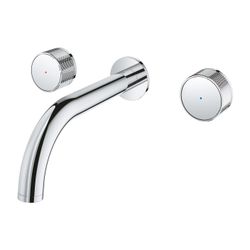 Grohe Atrio PC 3-Loch-Waschtisch-Wandbatterie Chrom, Fertigset für Knopfbetätigung, Sti... GROHE-20589000 4005176511691 (Abb. 1)