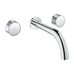Grohe Atrio PC 3-Loch-Waschtisch-Wandbatterie Chrom, Fertigset für Knopfbetätigung, Sti... GROHE-20589000 4005176511691 (Abb. 1)