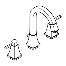 Grohe Grandera 3-Loch-Waschtischbatterie hoher Auslauf, Chrom, 1 1/4" Zugstangen-Garnit... GROHE-20619000 4005176757921 (Abb. 1)