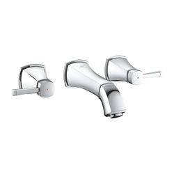 Grohe Grandera 3-Loch-Waschtischbatterie, Wandmontage, Ausladung 177mm, Chrom, Fertigmo... GROHE-20622000 4005176757976 (Abb. 1)
