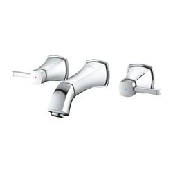 Grohe Grandera 3-Loch-Waschtischbatterie, Wandmontage, Ausladung 177mm, Chrom, Fertigmo... GROHE-20622000 4005176757976 (Abb. 1)