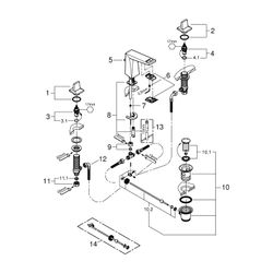 Grohe Allure Brilliant 3-Loch-Waschtischbatterie, Supersteel, flacher Auslauf... GROHE-20626DC0 4005176760150 (Abb. 1)