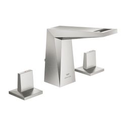 Grohe Allure Brilliant 3-Loch-Waschtischbatterie, Supersteel, flacher Auslauf... GROHE-20626DC0 4005176760150 (Abb. 1)