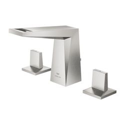 Grohe Allure Brilliant 3-Loch-Waschtischbatterie, Supersteel, flacher Auslauf... GROHE-20626DC0 4005176760150 (Abb. 1)