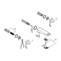 Grohe Allure Brilliant 3-Loch-Waschtisch-Wandbatterie Supersteel, Ausladung 161mm, Fert... GROHE-20628DC0 4005176760235 (Abb. 1)