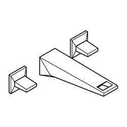 Grohe Allure Brilliant 3-Loch-Waschtisch-Wandbatterie Supersteel, Ausladung 161mm, Fert... GROHE-20628DC0 4005176760235 (Abb. 1)