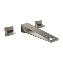 Grohe Allure Brilliant 3-Loch-Waschtisch-Wandbatterie Hard Graphite gebürstet, Ausladun... GROHE-20629AL0 4005176759611 (Abb. 1)