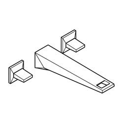Grohe Allure Brilliant 3-Loch-Waschtisch-Wandbatterie Hard Graphite gebürstet, Ausladun... GROHE-20629AL0 4005176759611 (Abb. 1)