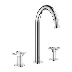 Grohe Atrio 3-Loch-Waschtischbatterie Chrom, Rohrauslauf, mit Kreuzgriffen, 1 1/4" Zugs... GROHE-20643000 4005176762871 (Abb. 1)