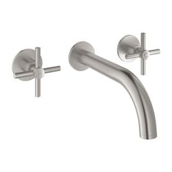 Grohe Atrio 3-Loch-Waschtischbatterie Supersteel, Fertigmontageset, mit Kreuzgriffen, W... GROHE-20661DC0 4005176763137 (Abb. 1)