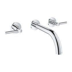 Grohe Atrio 3-Loch-Waschtischbatterie Chrom, Fertigmontageset, mit Hebelgriffen, Wandmo... GROHE-20662000 4005176763168 (Abb. 1)