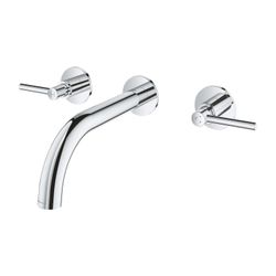 Grohe Atrio 3-Loch-Waschtischbatterie Chrom, Fertigmontageset, mit Hebelgriffen, Wandmo... GROHE-20662000 4005176763168 (Abb. 1)