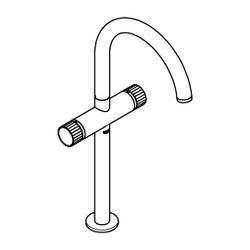 Grohe Atrio PC Waschtisch-Einlochbatterie XL-Size, Warm Sunset, Knopfbetätigung, Metall... GROHE-21142DA0 4005176509971 (Abb. 1)