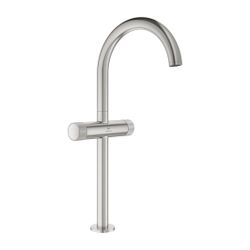 Grohe Atrio PC Waschtisch-Einlochbatterie XL-Size, Supersteel, Knopfbetätigung, Metalle... GROHE-21142DC0 4005176509957 (Abb. 1)