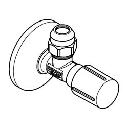 Grohe Eckventil Phantom Black, langer Schubschaft, Schubrosette, Wandanschluss 1/2", Ab... GROHE-22074KF0 4005176782640 (Abb. 1)