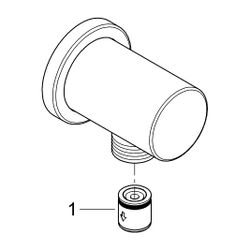 Grohe Rainshower Wandanschlussbogen runde Rosette Phantom Black, Außengewinde 1/2", mit... GROHE-22118KF0 4005176782503 (Abb. 1)