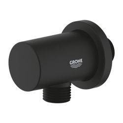 Grohe Rainshower Wandanschlussbogen runde Rosette Phantom Black, Außengewinde 1/2", mit... GROHE-22118KF0 4005176782503 (Abb. 1)