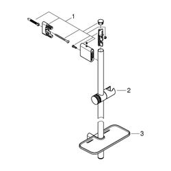 Grohe Rainshower SmartActive Brausestange, 900mm, Wandhalter Metall, Ablage, Phantom Bl... GROHE-22125KF0 4005176782619 (Abb. 1)