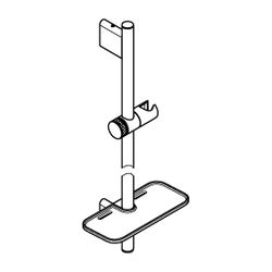 Grohe Rainshower SmartActive Brausestange, 900mm, Wandhalter Metall, Ablage, Phantom Bl... GROHE-22125KF0 4005176782619 (Abb. 1)
