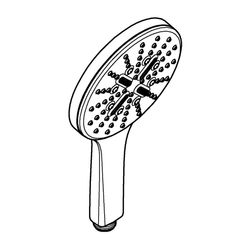 Grohe Rainshower SmartActive 130 Handbrause, Phantom Black, 3 Strahlarten, 9,5l/min Dur... GROHE-22127KF0 4005176782633 (Abb. 1)