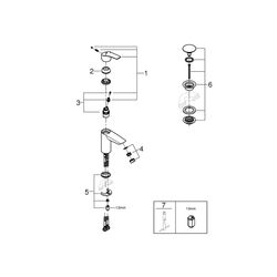 Grohe Start Einhand-Waschtischbatterie 23550002, 1/2", S-Size, mit QuickFix, Chrom, 235... GROHE-23550002 4005176624100 (Abb. 1)