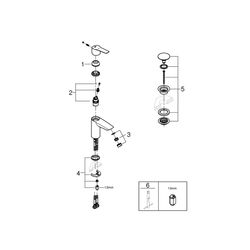Grohe Start Einhand-Waschtischbatterie 23551002, 1/2", S-Size, mit QuickFix, Chrom, 235... GROHE-23551002 4005176624117 (Abb. 1)