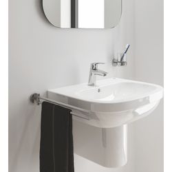 Grohe Eurosmart Einhand-Waschtischbatterie, S-Size, geneigt Version, Chrom, glatter Kör... GROHE-23968003 4005176611575 (Abb. 1)