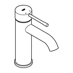 Grohe Essence Einhand-Waschtischbatterie, S-Size, glatter Körper, fester Auslauf, verst... GROHE-24172KF1 4005176782398 (Abb. 1)