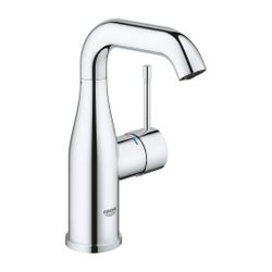 Grohe Essence 1-Loch-Einhand-Waschtischbatterie M-Size, Chrom, Push-Open-Garnitur, schw... GROHE-24181001 4005176698460 (Abb. 1)