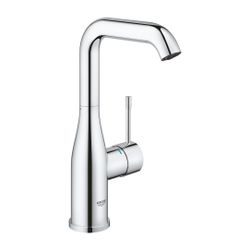 Grohe Essence 1-Loch-Einhand-Waschtischbatterie L-Size, Chrom, Push-Open-Garnitur, schw... GROHE-24182001 4005176698484 (Abb. 1)